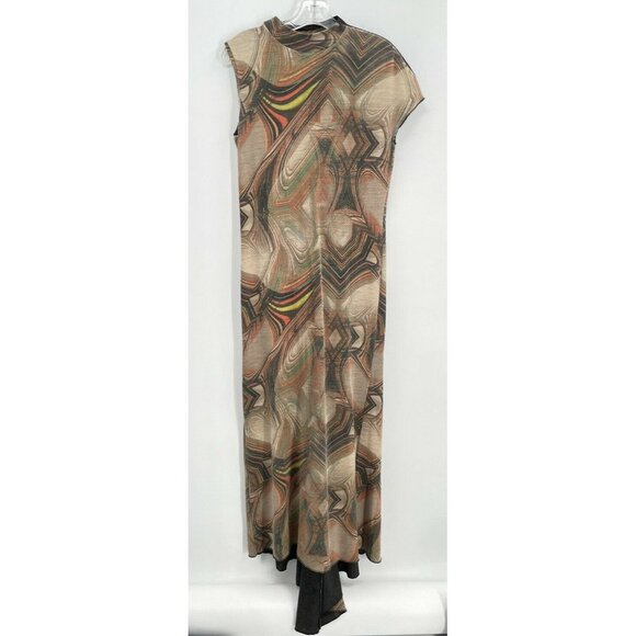 JUSTCAVALLI Maxi Multicolor Short Sleeve Maxi Dress Regular Size 46